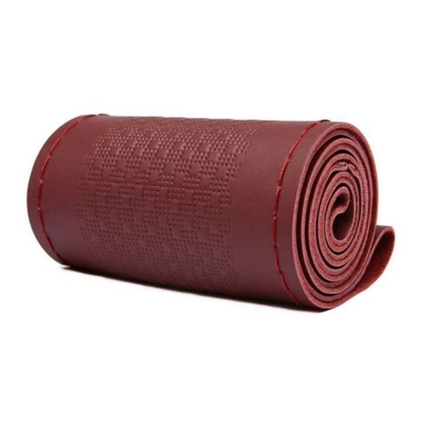 

steering wheel covers 38cm cover comfortable cowhide decoration leather needle