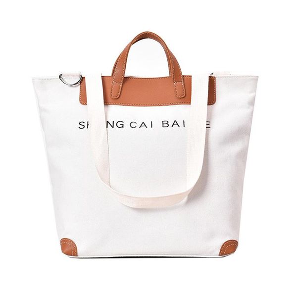 

korean handbags fashion canvas shoulder bag letter tote vintage student bags lady high capacity sling
