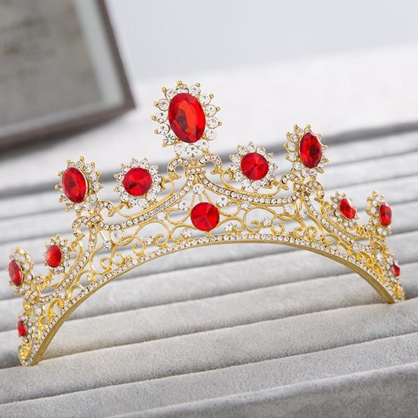 

hair clips & barrettes vintage baroque rhinestome tiaras wedding crowns for brides shining crystal headbands women jewelry accessories, Golden;silver