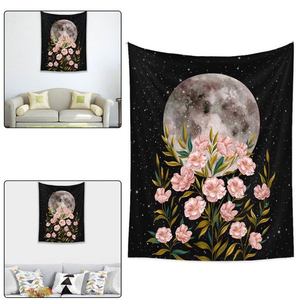 

tapestries moon starry tapestry flower wall hanging room sky carpet dorm art home decoration accessory 73x95 style 4