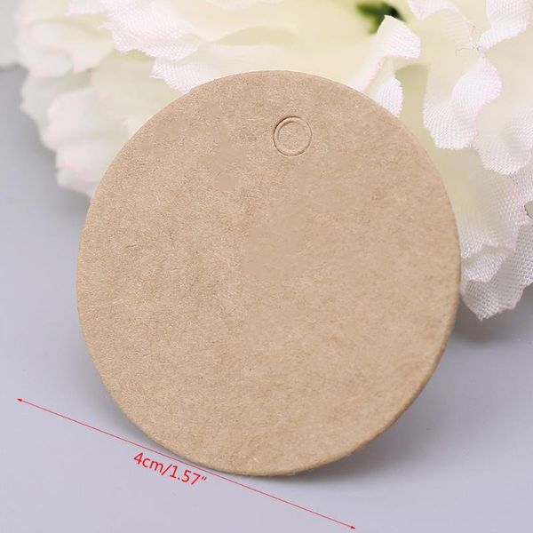 

greeting cards 100pcs blank kraft paper hang tags wedding party favor label price gift card 4cm r9uf