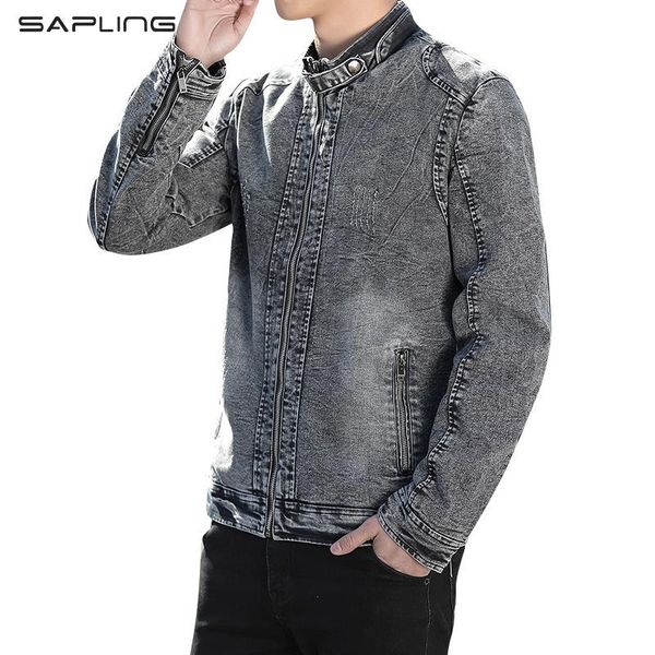 

men's jackets fashion hoodies men demin trend 2021 spring autumn long sleeve coats zipper jacket slim fitted mens outerwear, Black;brown