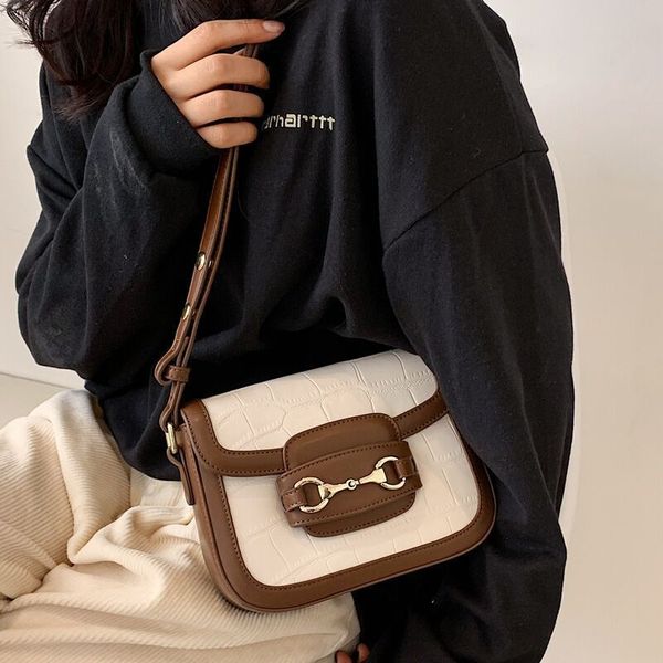 

bag female new fashion simple small square bag style texture one shoulder versatile messenger handbags