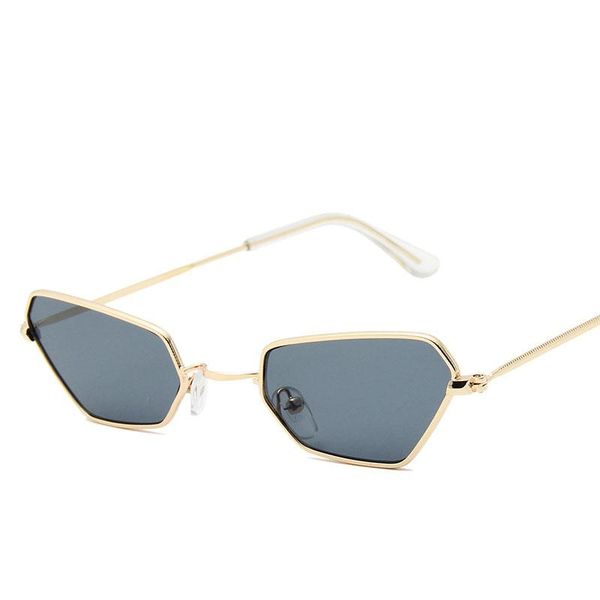 

sunglasses polygonal fashion ladies small metal frame for women jelly color trend glasses multicolor famous design uv, White;black