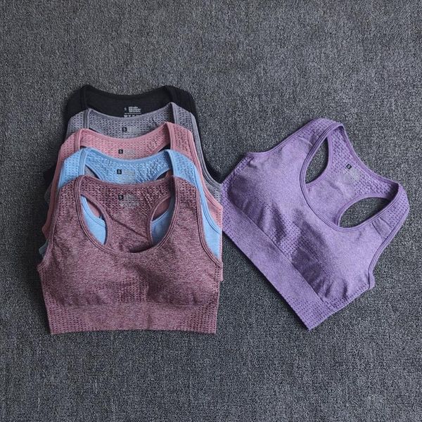 

yoga outfit nahtlose sport-bh gym fitness frauen lauf crop push up weibliche workout padded bra high impact active