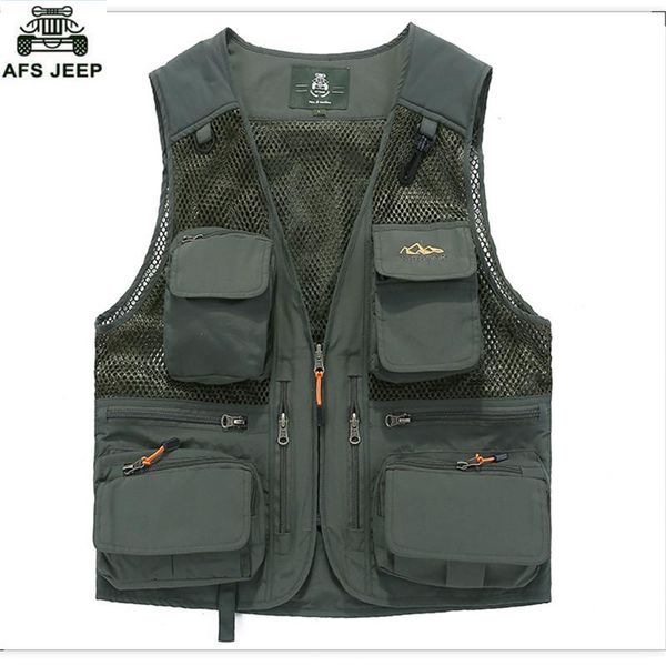 

men's vests 2021 afs men waistcoat winter multi-pocket warm vest coat sleeveless jackets male autumn clothes plus size 6xl, Black;white