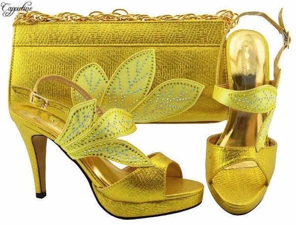 

latest yellow thin high heel pump shoes and evening handbag set perfect matching for dress mm1068 many color, Black