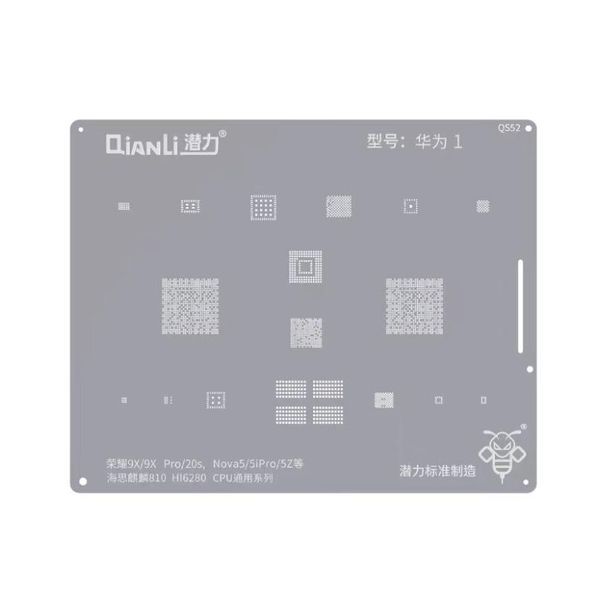 

qianli cpu reballing stencil for huawei honor 9x pro 8x 20i 10 20 lite p30 mate 7 8 9 nova 2s p7 p8 p9 g7 g8x cell phone repairing tools