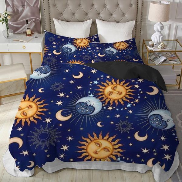 

bedding sets the sun moon stars space mandala set comfortable duvet cover comforter bed linens twin full  king size