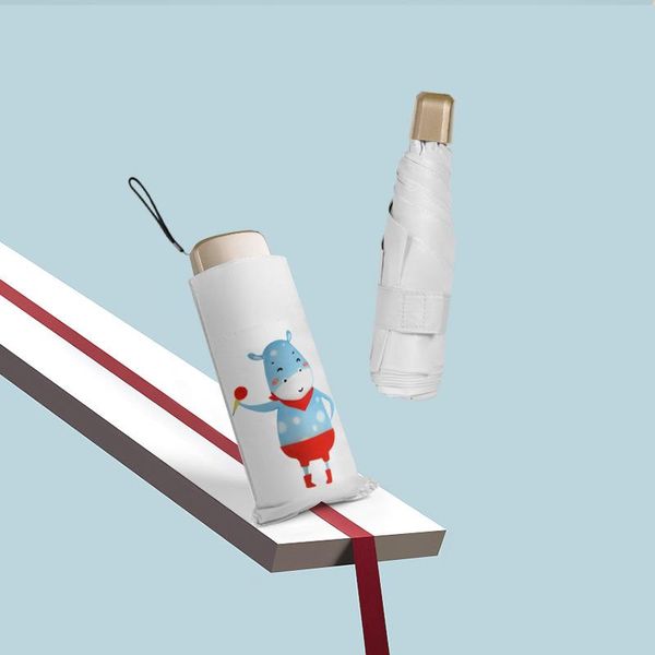 

umbrellas umbrella portable five-folding flat pocket mini sunshade sunscreen uv protection ultra-light