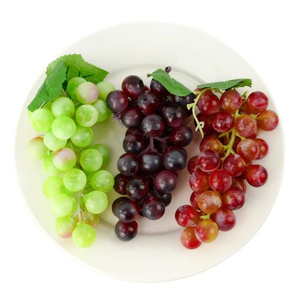 

festive party supplies artificial decorations fruits pvc plastic simulation long grape bunches series green plants model prop decoration
