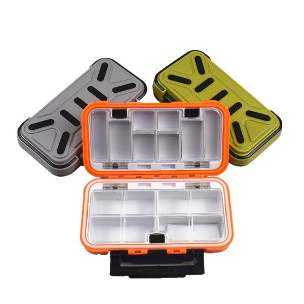 

16 x 9 4.5cm waterproof fishing tackle box double-sided bait lure fishhook storage accessories