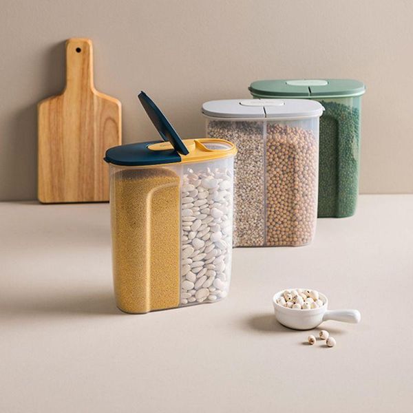 

2500ml cereal storage container dry snack rice dispenser bottles & jars