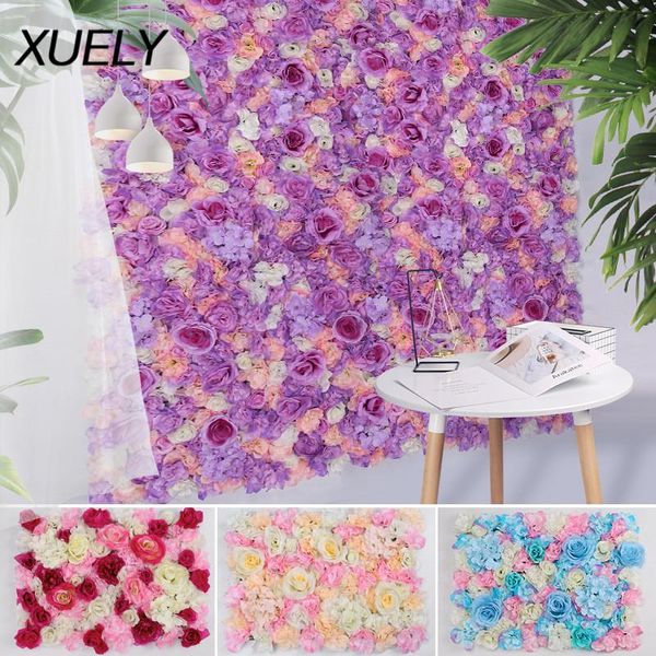 

decorative flowers & wreaths xuely40 * 60cm artificial flower hydrangea rose handmade diy row el wedding wall background hanging decor