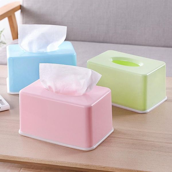 

tissue boxes & napkins 1pcs plastic box candy-colored home living room coffee table tabledrawer paper storage household tools