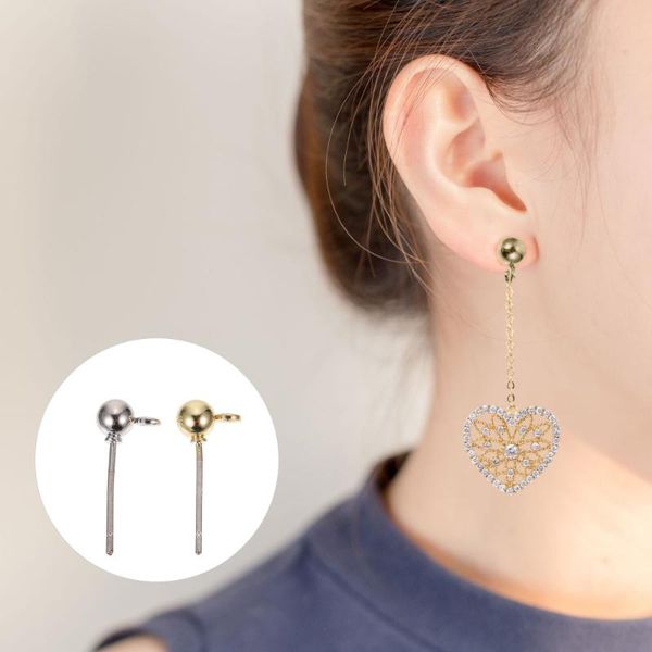 

stud 200pcs diy earrings smooth earring decorative accessories, Golden;silver