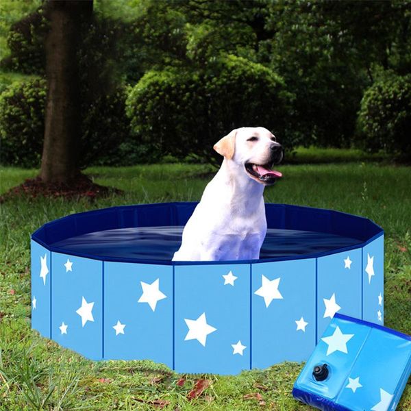 

kennels & pens dog pool foldable swimming pet bath tub bathtub collapsible bathing for dogs cats kids