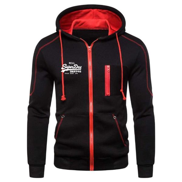 

men's jackets fashion hoody zip cardigan men hoodies sweatshirts male clothing hip hop pullover harajuku print plus fleece s-3xl, Black;brown