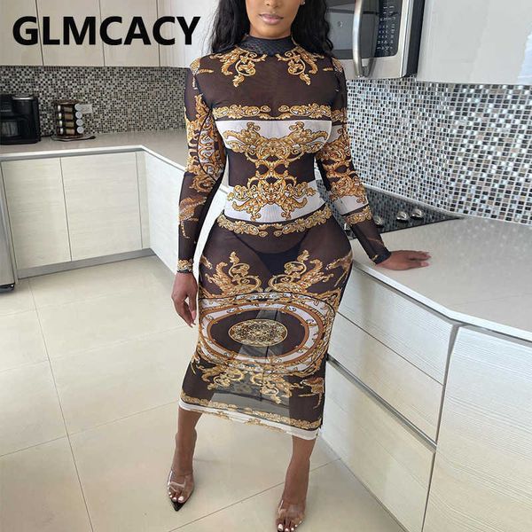 

women & club printed long sleeve bodycon maxi dress 210702, Black;gray