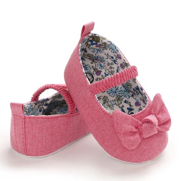

0-18m baby girl princess dress shoes soft sole bow knot mary jane flats anti-slip born gifts infant toddler first walkers