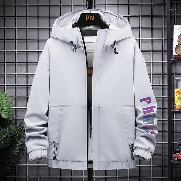 

men's jackets 2021 spring and autumn jacket hooded two-color casual patchwork windbreaker man clothing harajuku japanese plus size 4, Black;brown