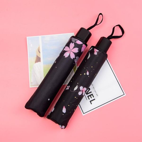 

umbrellas black plastic umbrella three fold sunshade sunshadea756