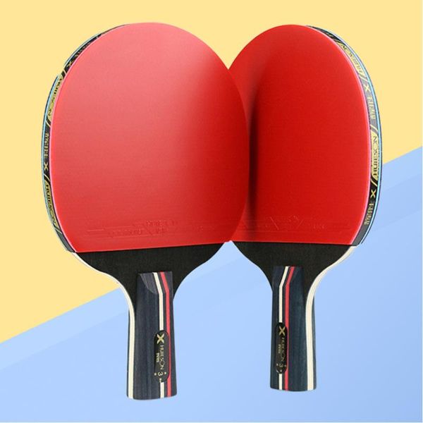 

set/2pcs professional three star table tennis rackets easy to use pong for beginners training sport (1pc straight hand raquets