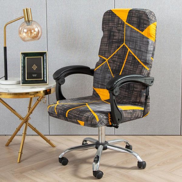 

geometry printed elastic stretch office computer chair cover dust-proof game slipcover rotatable armchair protector a+++ covers
