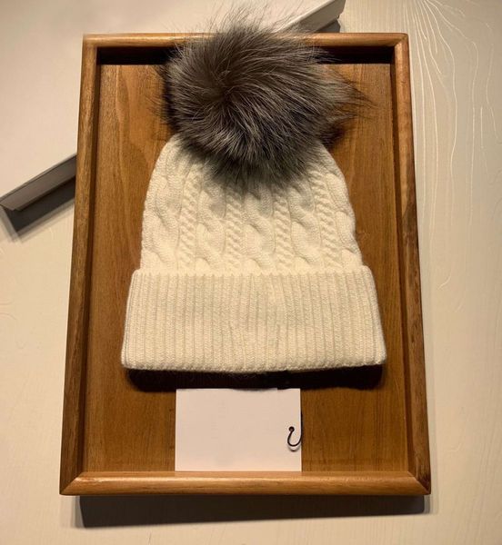 

white knit pom pom wool beanie hat /skull caps sport hats warm winter ski cap hat knit caps/beanies for women men, Blue;gray