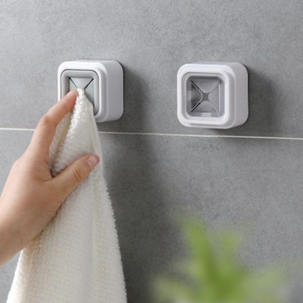 Ganchos trilhos de 1pcs suporte de toalheiro otário de lavar cabide de pano conveniente janela de parede de cozinha de cozinha ferramenta de banheiro