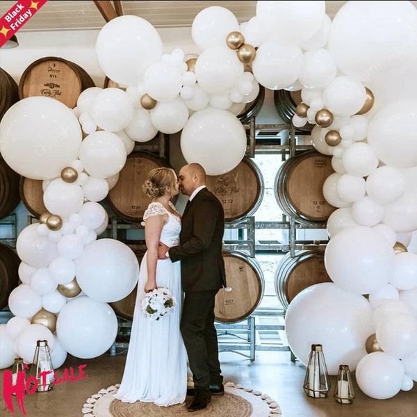 

party decoration 104pcs white giant macaron balloon garland arch kit wedding ballons bride birthday background pography decor