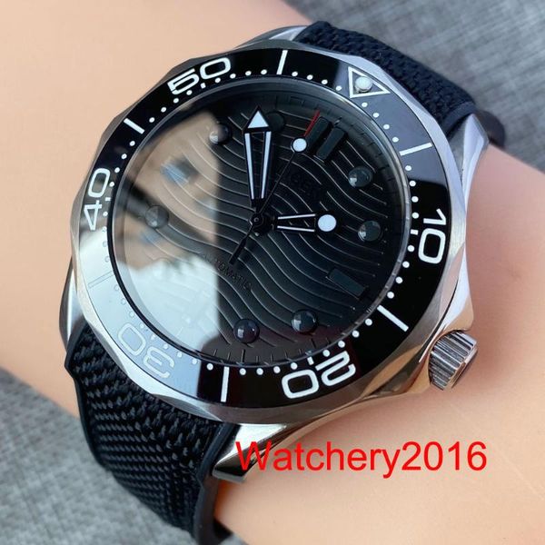 

wristwatches bliger 41mm black dial sapphire crystal stainless steel case luminous hands nh35 miyota 8215 mingzhu automatic men's watch, Slivery;brown