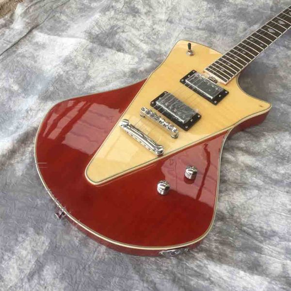 

custom grand right handed armada electric guitar in yellow and red accept customized