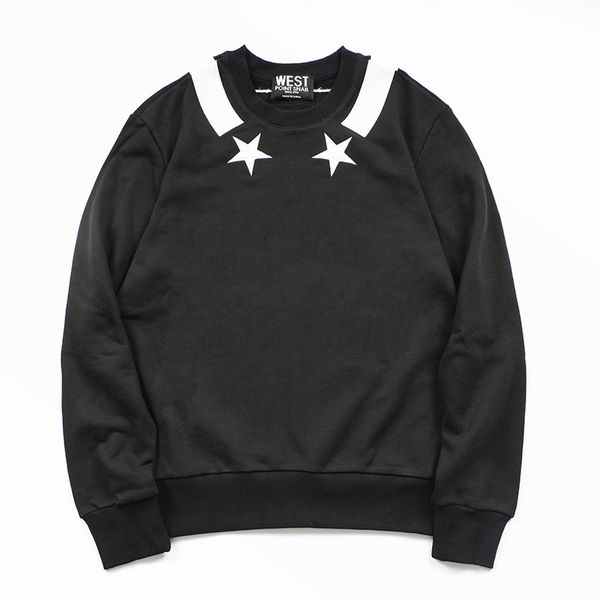 

men's hoodies & sweatshirts paulidon - men's hoodie with embroidered stripes and stars, cotton veet, thick polar lining, 20s, n. e, Black