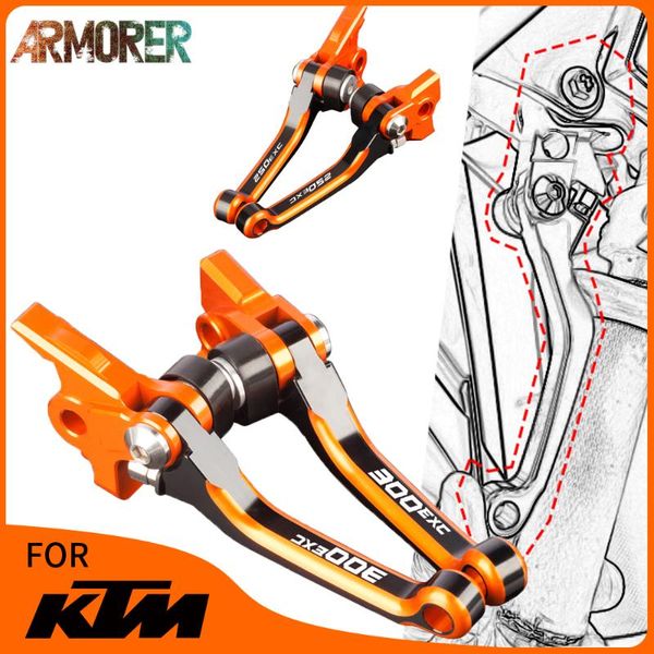 

motorcycle brakes brake clutch levers dirt bike pivot handle lever accessories for 125 200 250 300 400 450 exc 525 racing 2007
