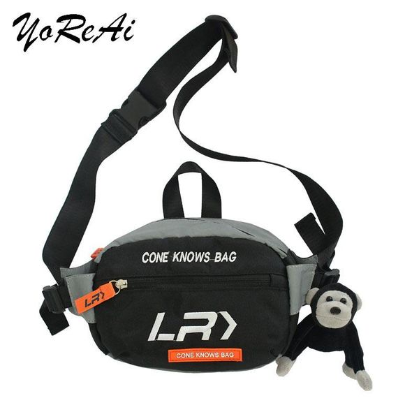 

waist bags hip hop fashion men's street for women reflective punk fanny pack belt bag tooling tote female chest letter handbag