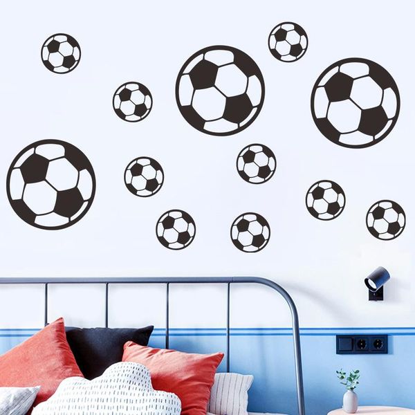

wall stickers didfferent size soccer ball decals football wallspaper for sports boys bedroom kids rooms nursery decor