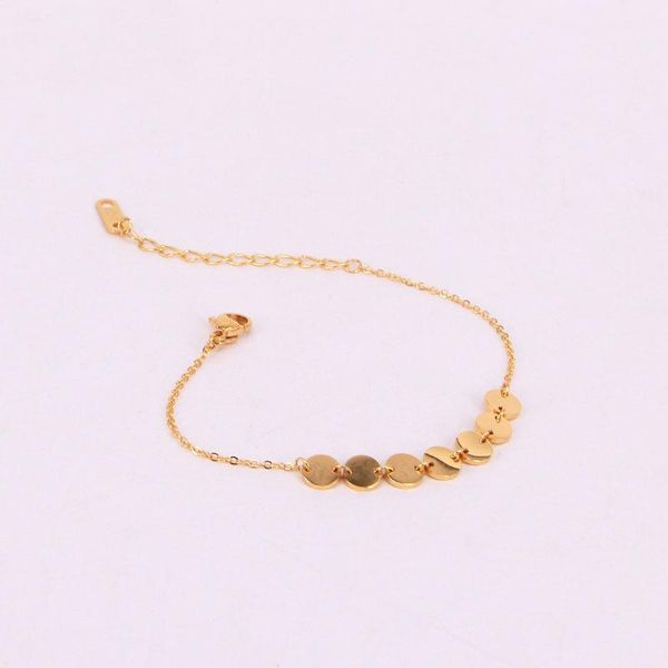 

link, chain stainless steel coffee bean pig nose chains bracelets women accessories gold color extender bangles party, Black