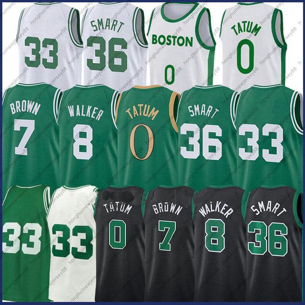 

jayson 0 tatum kemba 8 walker 33 basketball jersey jaylen 7 brown marcus 36 smart, Black;red