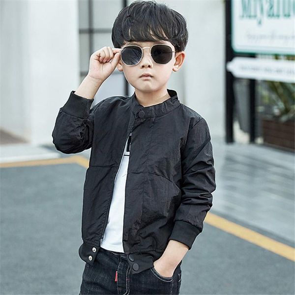 

jackets boys spring and autumn boy coat 2021 solid colorjackets casual thin outerwear zipper long sleeve children clothing, Blue;gray
