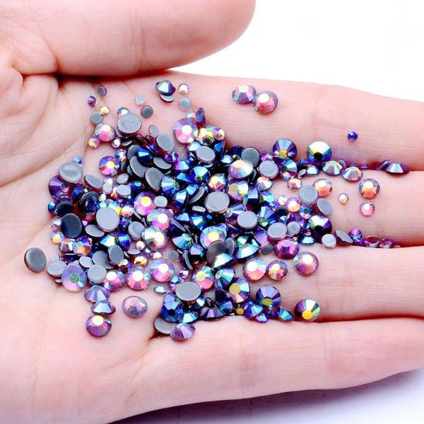 

nail art decorations clothes shoes iron on fix rhinestones light amethyst ab color glue backing flatback strass diamonds, Silver;gold