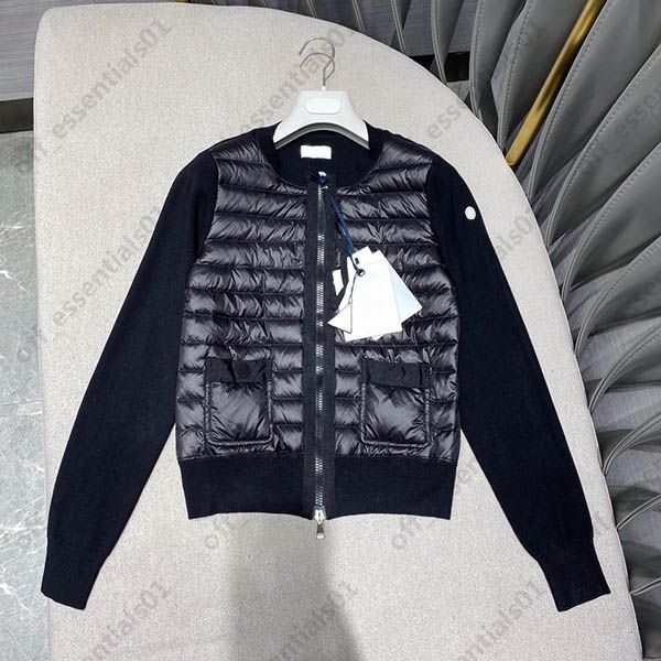 

knit short womens down jacket fashion hombre casual street aaa quality brand jackets size 1--4, Black