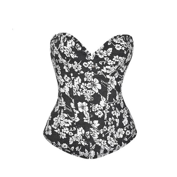 

costumes royal bodysuit multi color denim corset printed, Black