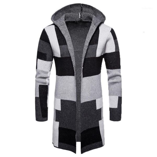 

men's jackets fashion casual sweater winter thick coat s-lim cardigan men hooded neck quality knitted brand male sweaters size m-xxl1 7, Black;brown