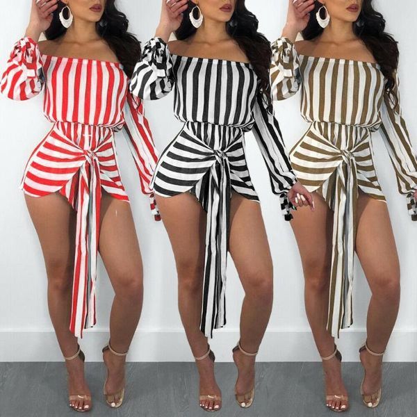 

women's jumpsuits & rompers arrival casual striped street style sleeveless shorts mini jumpsuit clubwear ladies playsuits, Black;white