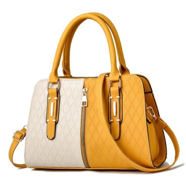 

shoulder bags 2021 style color matching women bag handbag tote over crossbody leather big brand casual designer female bolsas