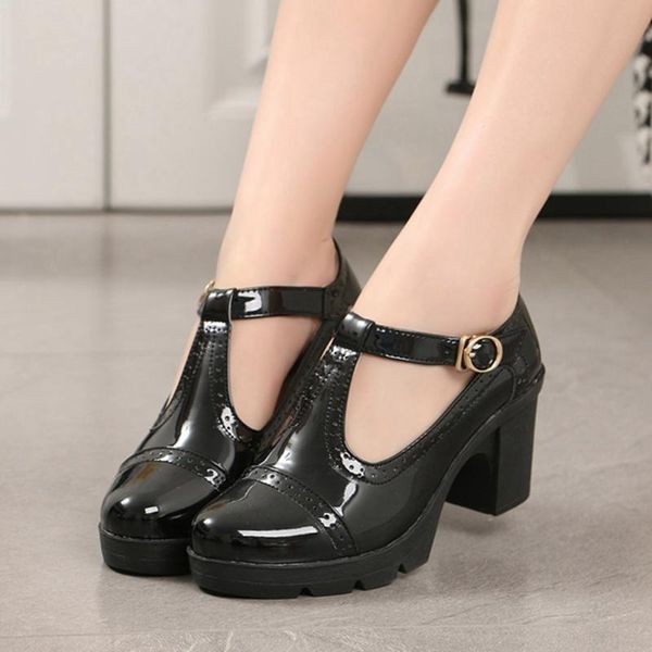 

karin brand design large size 43 women sandals square heel round toe med platform summer casual woman shoes, Black