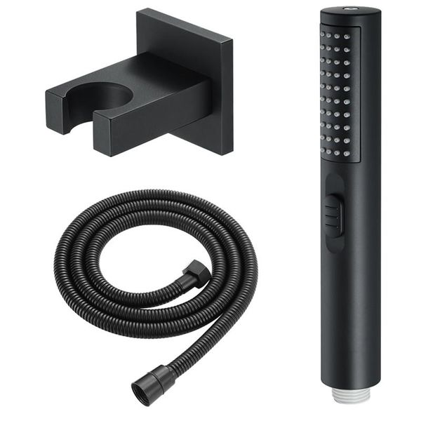 

bathroom shower sets round handheld head brushed connector adjustable wall holder set