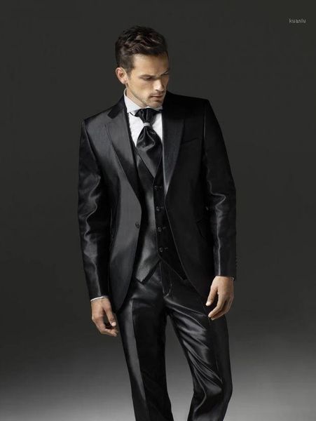 

men's suits & blazers (jacket+pants+vest) handsome vintage black 3 piece groom tuexdos for wedding formal prom suit party evening blaze, White;black