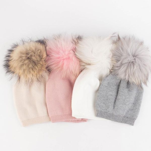 Caps Hüte Born Pompom Beanies Baumwolle Candy Farbe Warm Gestrickte Nette Kinder Mädchen Junge Baby Mode Casual Skullies Motorhaube